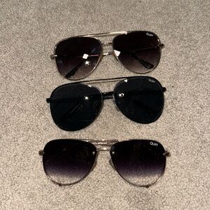 Lot of 3 Quay Aviator Sunglasses